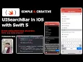 UISearchBar in iOS with Swift 5