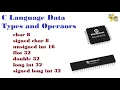 Microcontroller PIC16F877 -05 C Programming Language Data Types and Operators using MikroC