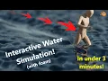 Interactive Water Simulation with foam in 3 Minutes Blender quick Tutorial