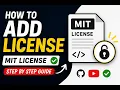 Add MIT License to GitHub Repository in 2 Minutes