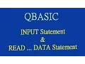 5 Tutorial on QBASIC INPUT AND READ DATA Statements by Technicla School