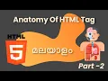 Anatomy Of HTML Tags HTML Malalayalam Tutorial Part 2