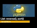 9 reverse sort functions in List Python Lectures