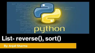 9 reverse sort functions in List Python Lectures