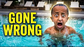 Babyalien learns to swim | WE GOT KICKED OUT! 😱