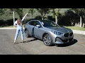 2025 BMW X2 28i xDrive in Skyscraper Grey Metallic 20 wheels BMW test Drive Review with Trish