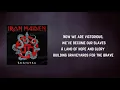 Iron Maiden - The Writing On The Wall (Lyrics)