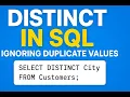 DISTINCT in SQL Ignoring Duplicate Values