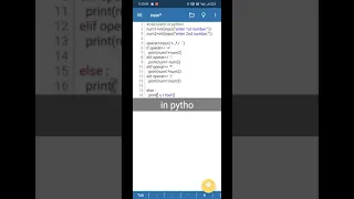 simple calculator in c and python using if else elif