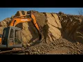 Download Lagu Danger Zone: Excavator Battles Gigantic Rocks in Treacherous Mountain Terrain | Excavator ASMR video