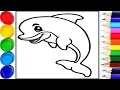 Cute dolphin coloring pages for kids Dolphin coloring and drawing for Kids