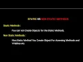 Static vs Non Static Methods And Access Modifiers