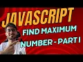Find maximum number in an array with JavaScript Urdu Hindi