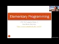 CSE114 Elementary programming - part 1