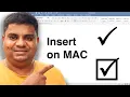 Tick Symbol in Word MAC