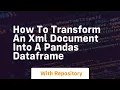 how to transform an xml document into a pandas dataframe