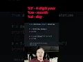 Format today s date in YYYY-MM-DD format in Python