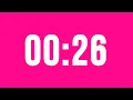 26 Second Countdown Timer No Music With Alarm Clock At The End
