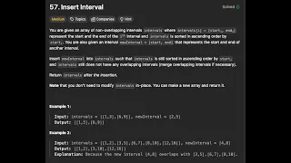 57 Insert Interval - Leetcode 57