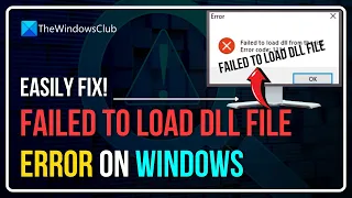 Failed to load DLL file on computer