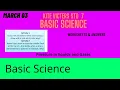 Kite Victers STD 7 Basic Science Worksheets and Answers March 03 Hisana World