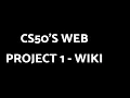 CS50 Web Programming - Project 1