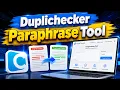 How to Use Duplichecker Paraphrase Tool Plagiarism Checker AI Content Writing Made Easy