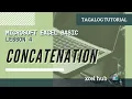 MS Excel Basic - Concatenation Tagalog Tutorial