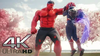 Red Hulk vs Captain America - Fight Scene - Captain America: Brave New World (2025) Movie Clip (4K)