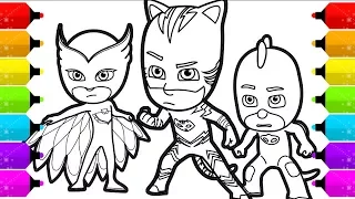 PJ Masks Coloring Pages How To Draw Catboy Gekko And Owlette 