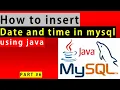 How to insert current date and time in a database using JDBC