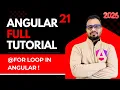Angular 21 Tutorial in Hindi For Loop Explained Render Lists Objects List in Template
