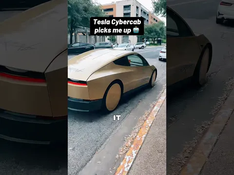 Tesla Cybercab Picks Me Up 👀😳