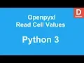 Python 3 Openpyxl Read Cell Value