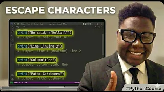 10 Escape Characters Raw Strings in Python Strings Finale