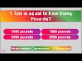 Measurement Conversion Quiz