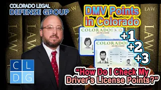 How do I check the DMV points on my license in Colorado