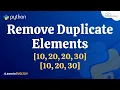 Python Program to Remove Duplicate Elements from a List - English