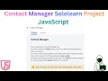 Contact Manager Sololearn Project JavaScript