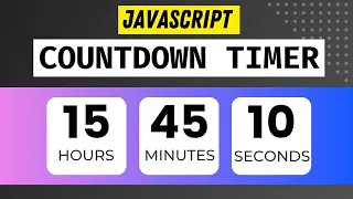 Create A Countdown ONLY with JavaScript