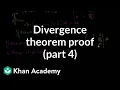 Divergence theorem proof part 4 Divergence theorem Multivariable Calculus Khan Academy