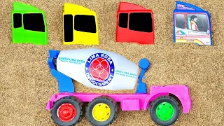 Menemukan Mobil Mobilan Truk Molen Besar, Truk Oleng Panjang, Beko Excavator, Tayo, Slender, Thomas