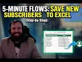 Webflow Form Submissions to Excel Power Automate 5-Minute Flow