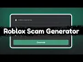 I Tried a Roblox Scam Website Generator