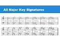 Lesson 16 All the Major Key Signatures Treble Bass Clefs