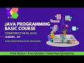 Java Tutorial Constructor it s type in Java Lecture 9 OOPs Complete Java Placement Course