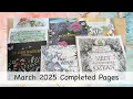 Completed Pages March 2025 Adult Coloring
