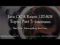 7 1 2 Polymorphism final Class Java OCA 1Z0-808