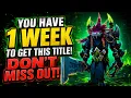 DO THIS DURING THIS WEEK Fabled Let Me Solo Him Azta rec Achievement WoW Midnight