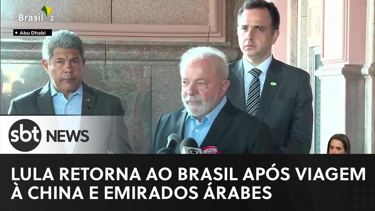 Lula retorna ao Brasil após viagem à China e Emirados Árabes | #SBTNewsnaTV (17/04/23)